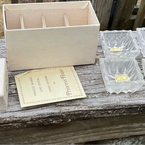 Princess House 4 vintage salt cellars and spoon sets